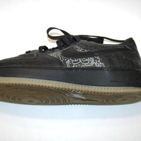 Nike Air Force Sneakers 7Y Youth Black Space Jam Computer Chip - Picture 7 of 10